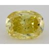 0.65 Carat, Natural Fancy Vivid Yellow, Cushion Shape, I1 Clarity, GIA
