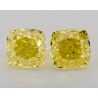 Pair of Fancy Vivid Yellow 3.51 Carat, VVS1-VS1 Clarity, GIA
