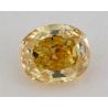 0.41 Carat, Natural Fancy Intense Orangy Yellow, Oval Shape, SI2 Clarity, GIA