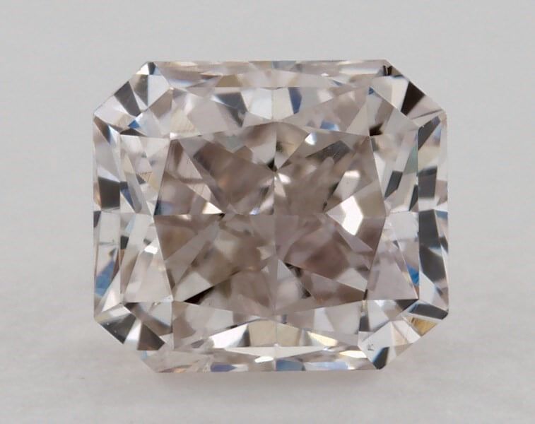 0.51 Carat, Natural Fancy Light Pinkish Brown, Radiant Shape, SI2 Clarity, GIA