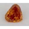 0.57 Carat, Natural Fancy Deep Yellowish Orange, Heart Shape, I1 Clarity, GIA