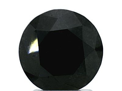 2.92 Carat, Natural Fancy Black, Round Shape, GIA