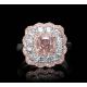 Ring with 0.40ct Fancy Light Pink, 1.17ct Small White and Pink Diamonds