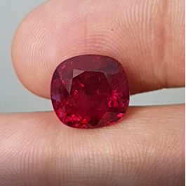 19.08ct Vivid Red Ruby, Cushion, GRS Certified