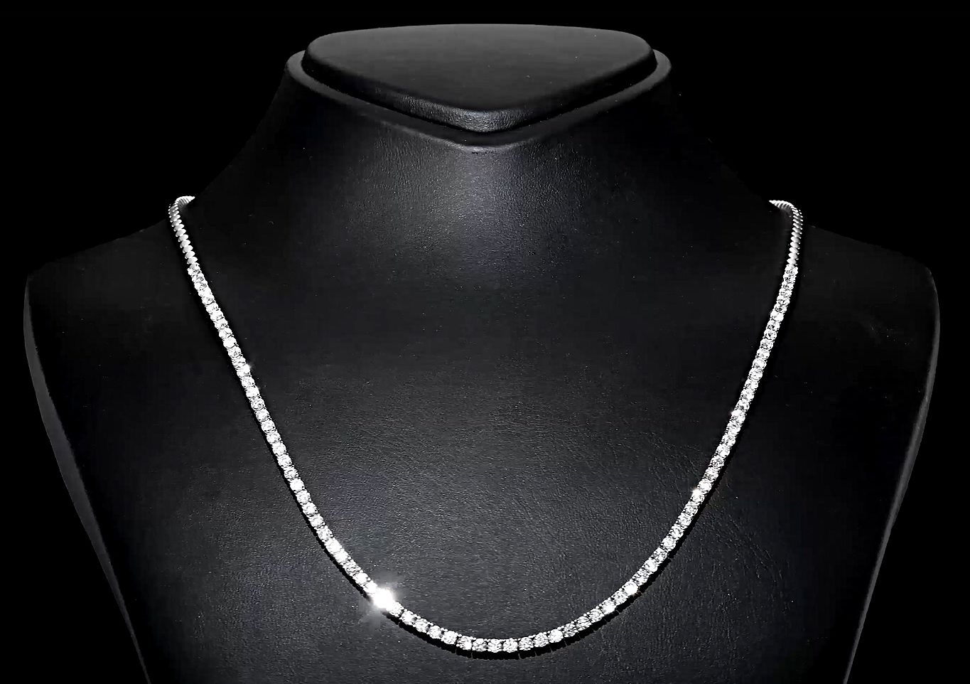 4.00 carat Tennis Necklace, G-H Color, 14K