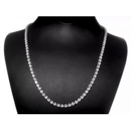 5.75 carat, Illusion Tennis Necklace, 14K white Gold