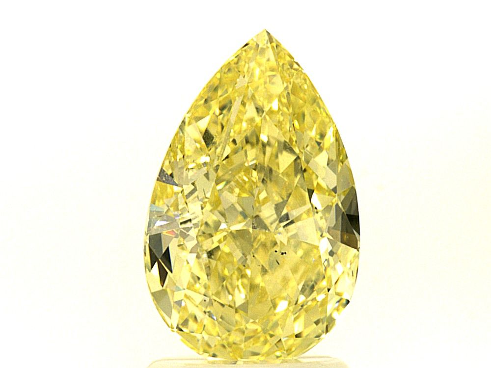 2.77ct., Natural Fancy Yellow, Pear Shape, VS2, GIA