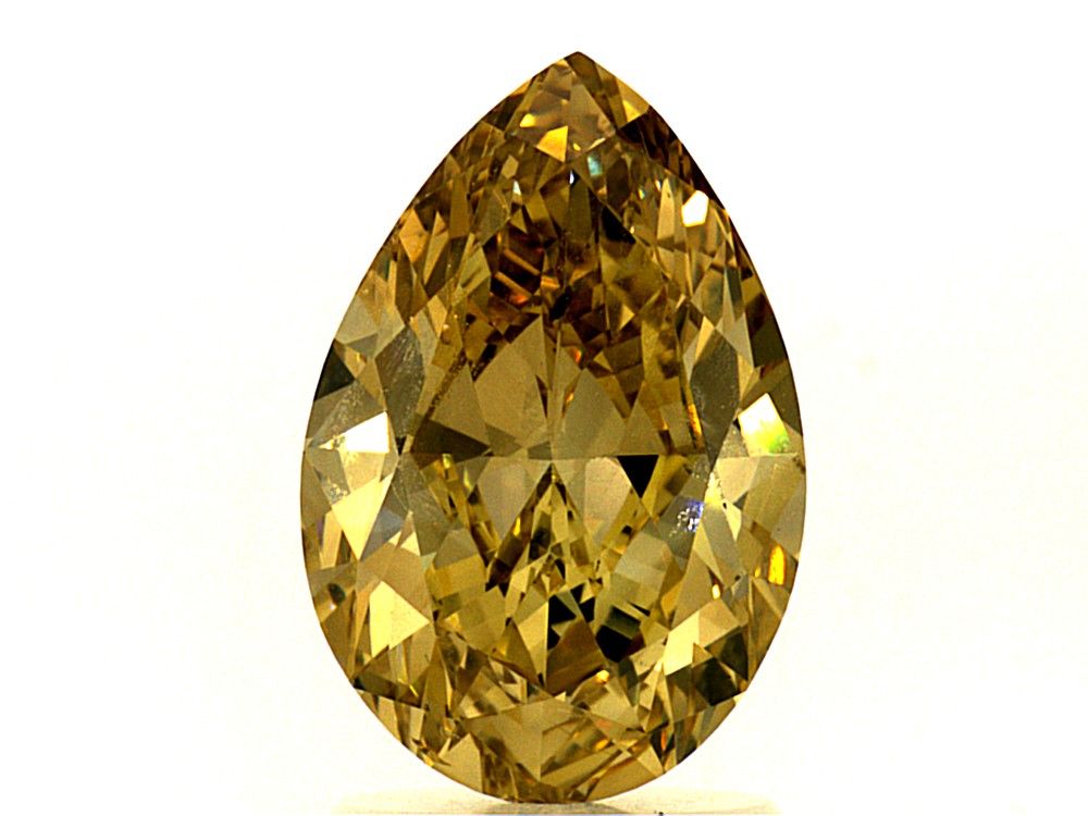 2.08ct., Natural Fancy Deep Brownish Yellow, Pear Shape, SI1, GIA