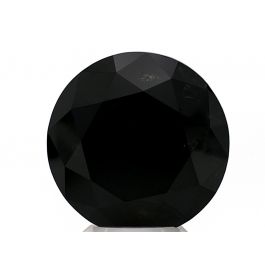 6.93 carat, Natural Fancy Black, Round, GIA