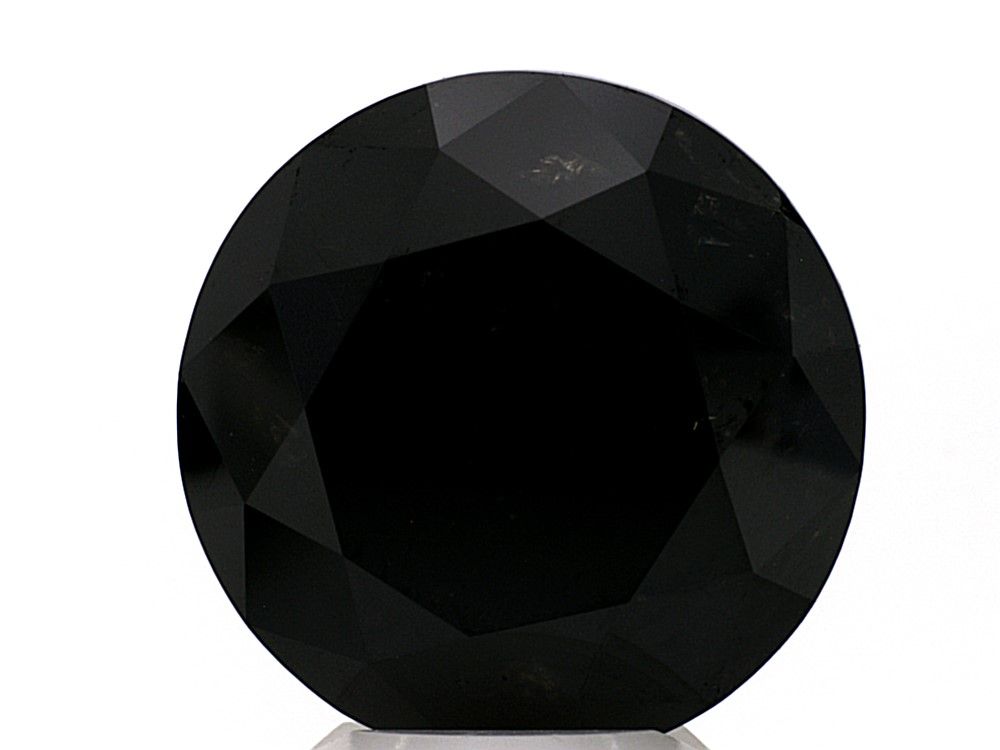6.93 carat, Natural Fancy Black, Round, GIA