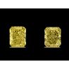4.41ct., Pair of Natural Fancy Yellow, Radiant Shape, IF-VS Clarity, GIA