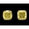 7.15, Pair of Natural Fancy Light Yellow, Cushion Shape, VS Clarity, GIA
