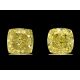 4.01, Pair of Natural Fancy Light Yellow, Cushion Shape, VS Clarity, GIA