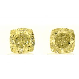 2.54 ct, Pair of Fancy Light Yellow, IF, GIA