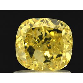 1.09ct, Fancy Vivid Yellow, Cushion, GIA