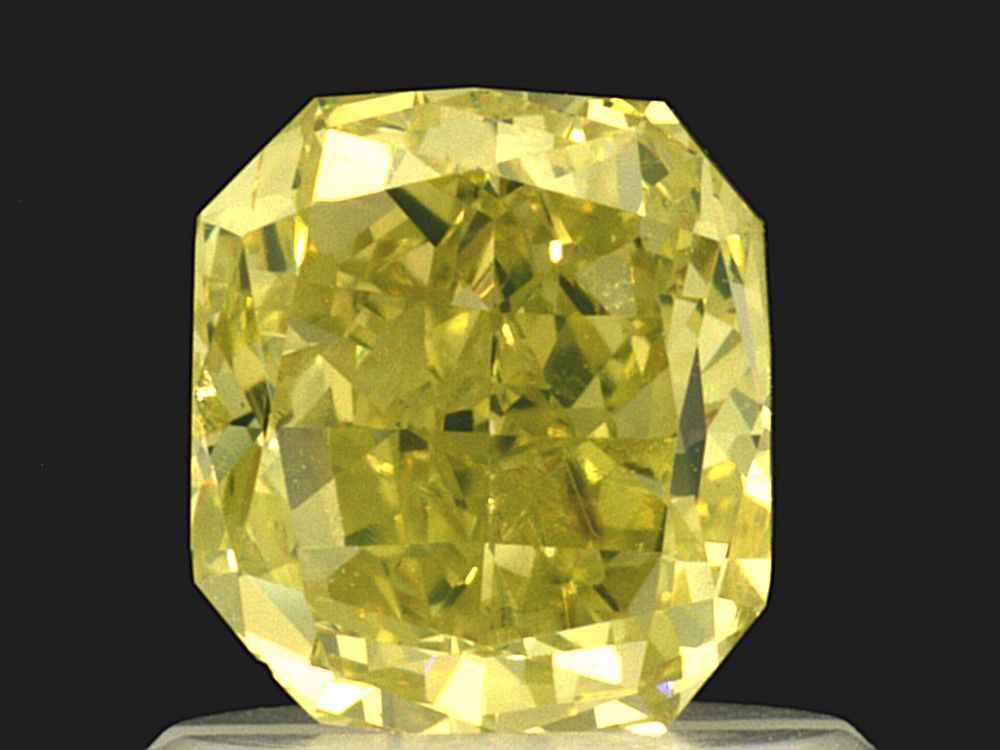 1.04ct, Fancy Intense Green-Yellow, I1, GIA