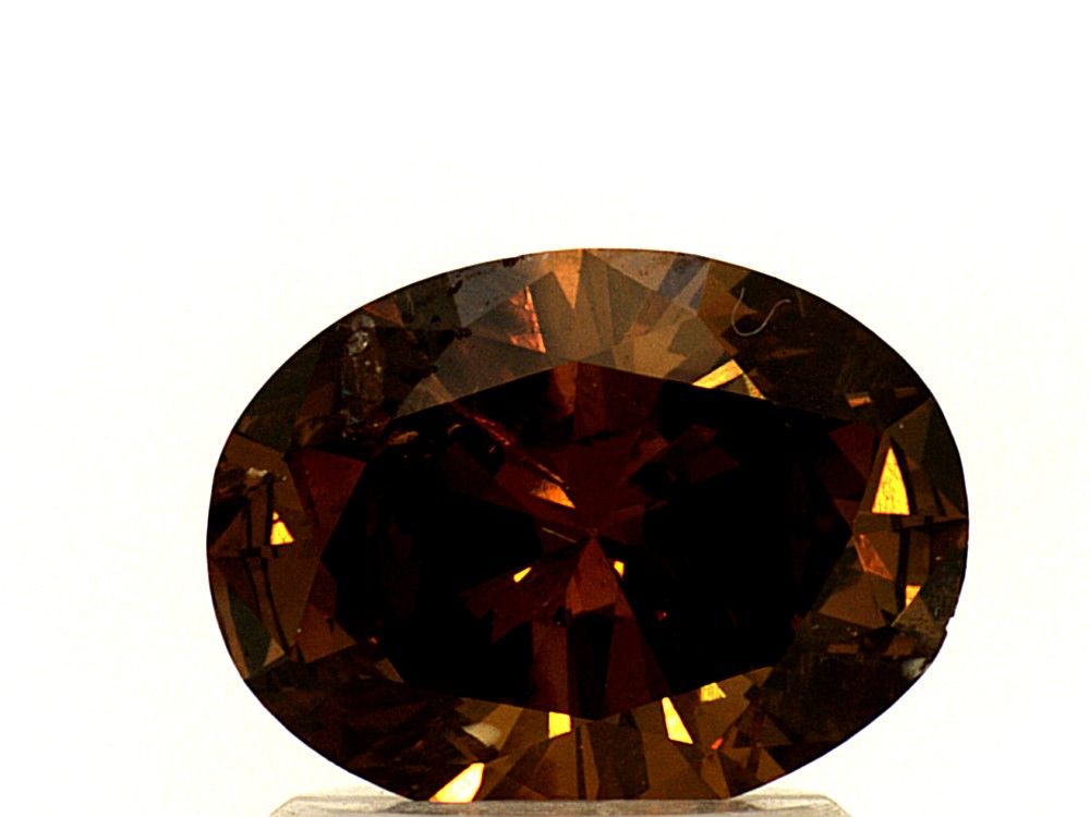 1.27ct, Fancy Deep Brown-Orange, Oval, GIA