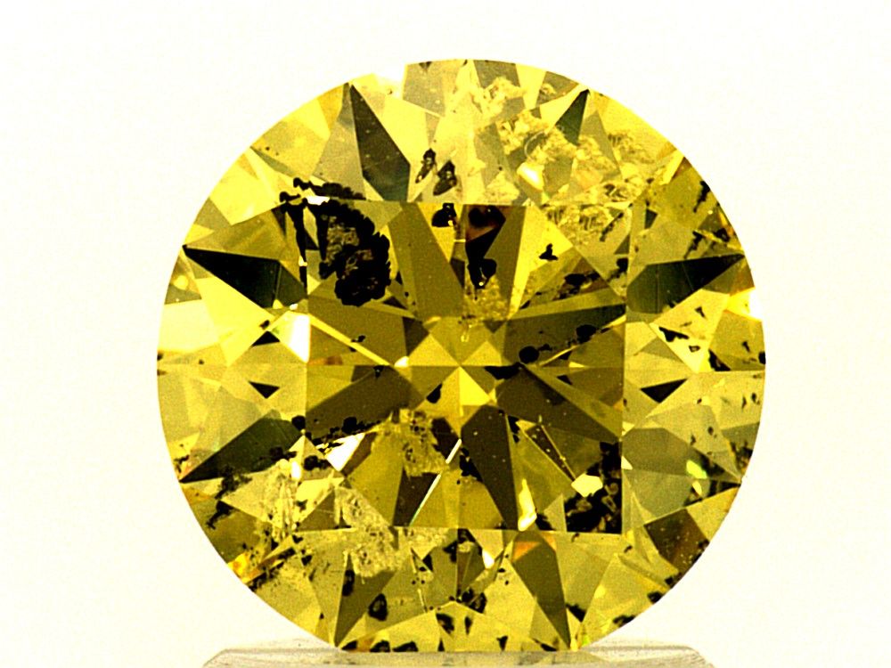 1.74ct, Fancy Vivid Yellow, Round, GIA