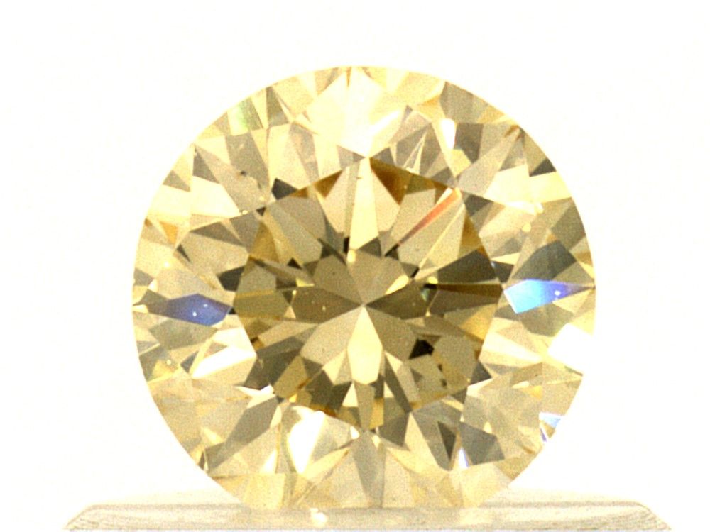 0.48ct, Fancy Light Orangy Yellow, Round, GIA