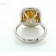 5.17ct, Fancy Deep Brownish Orangy Yellow, Cushion Ring, GIA