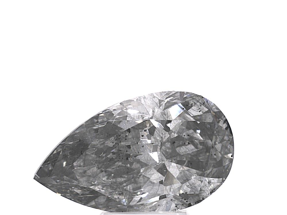 4.20ct, Fancy Gray, Pearshape, GIA