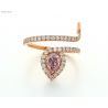 Ring with 0.76ct Light Pink, Pear, GIA