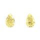 Pair of 5.03 & 5.01ct, Fancy Light Yellow, Pearshape, GIA