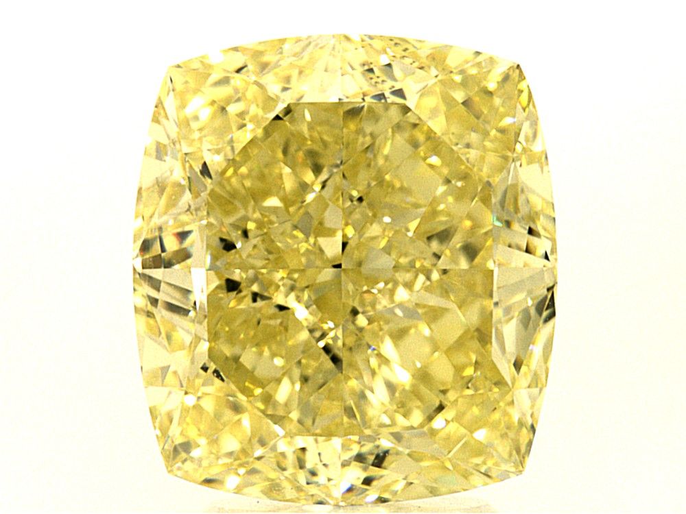 5.55ct, Fancy Yellow, Cushion, GIA