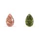 Pair of 1.23ct, Pink and Green, Pearshape, GIA,