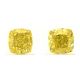 Pair of 2.08ct Fancy Vivid Yellow, Cushion, GIA