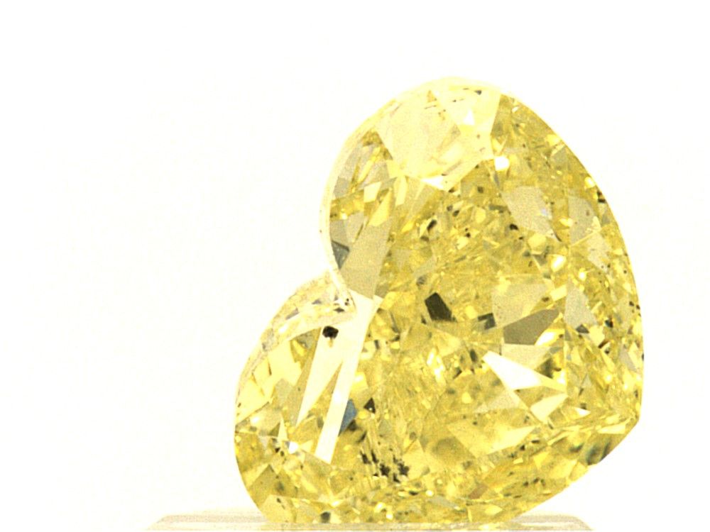 1.05ct, Fancy Yellow, Heartshape, GIA