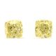 Pair of 1.54ct Fancy Light Yellow, Cushion, GIA