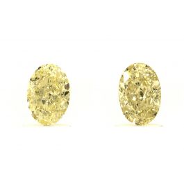 Pair of 1.72ct Fancy Light Yellow, Oval, GIA