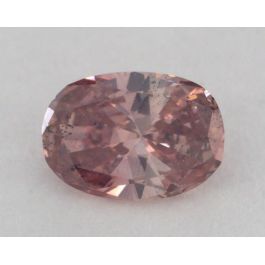 0.21 Carat, Natural Fancy Deep Pink, Oval Shape, SI2 Clarity, GIA