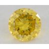 0.30 Carat, Natural Fancy Vivid Yellow, Round Shape, SI2 Clarity, GIA