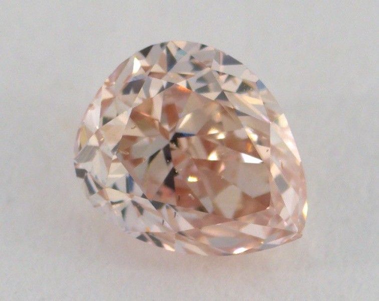 0.63 Carat, Natural Fancy Brown Pink, Pear Shape, SI1 Clarity, GIA