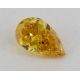 0.29 Carat, Natural Fancy Vivid Orangy Yellow, Pear Shape, SI2 Clarity, GIA