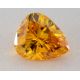 0.20 Carat, Natural Fancy Vivid Orange-Yellow Diamond, I1 Clarity, Pear Shape, GIA