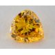 0.16 Carat, Natural Fancy Vivid Orangy Yellow Diamond, I1 Clarity, Heart Shape, GIA