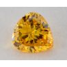 0.16 Carat, Natural Fancy Vivid Orangy Yellow Diamond, I1 Clarity, Heart Shape, GIA
