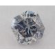 0.14 Carat, Natural Fancy Gray Diamond, SI2 Clarity, Radiant Shape, GIA