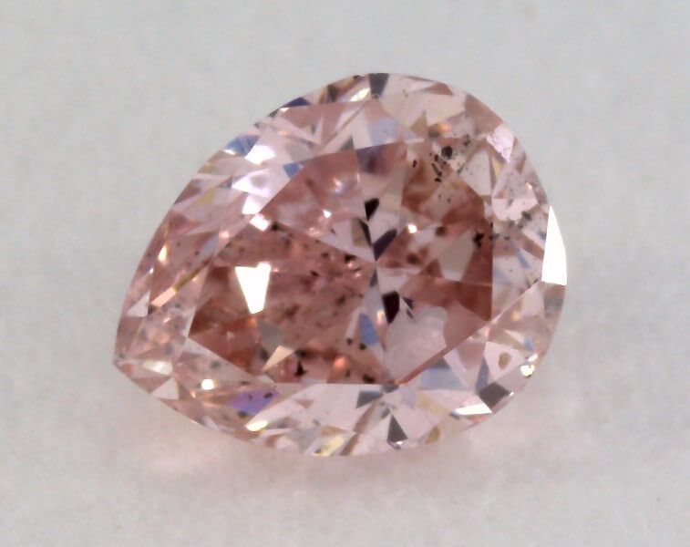0.13 Carat, Natural Fancy Intense Purple Diamond, SI1 Clarity, Pear Shape, IGI