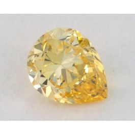 0.34 carat, Natural Fancy Yellow, Pear Shape, SI2, IGI
