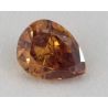 0.28 Carat, Natural Fancy Deep Brown-Orange, I1 Clarity, Pear Shape, GIA