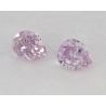 0.23 Carat, Pair of Natural Fancy Pink Purple, Pear Shape, SI1 Clarity, IGI