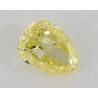0.22 Carat, Natural Fancy Intense Greenish Yellow, Pear Shape SI1 Clarity, IGI