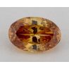 0.56 Carat. Natural Fancy Deep Yellow - Orange, Oval Shape, I1 Clarity, GIA